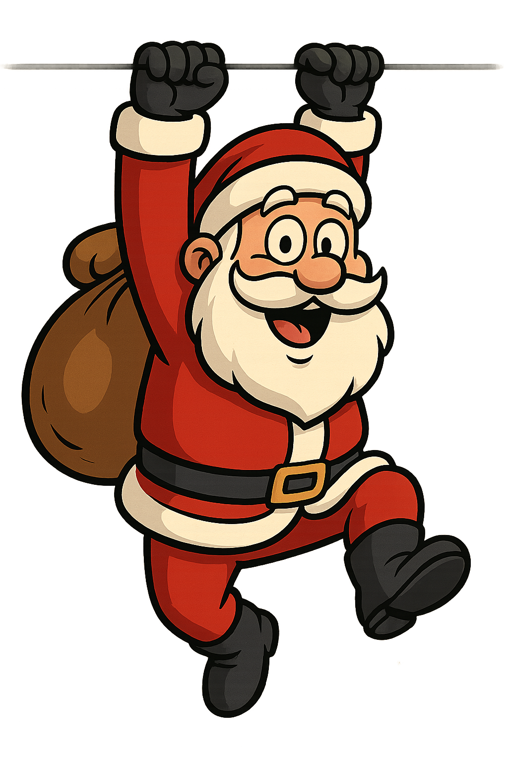 Père Noël accroché au calendrier